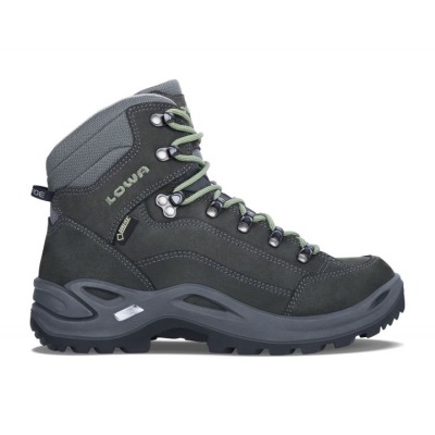 Lowa Renegade GTX Mid WS Dames - Wandelschoenen Diepgrijs / Groen OAJXCV256